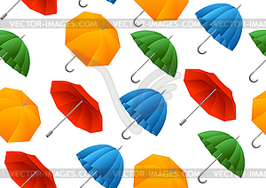 Seamless pattern with color umbrella - vector image