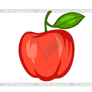 Cartoon ripe apple - vector clipart