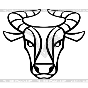 Taurus zodiac sign, black horoscope symbol - vector clipart / vector image