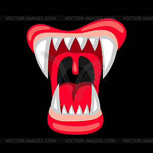 Happy halloween angry jaws with teeth - vector clipart / vector image