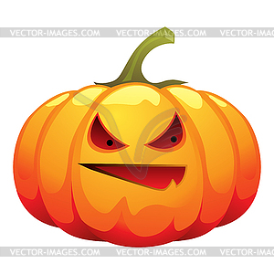 Happy halloween angry pumpkin - vector clipart