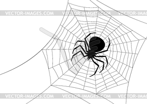 Фон с черной вдовой паука - иллюстрация в векторе