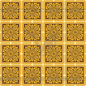 Italian ceramic tile pattern. Ethnic folk ornament - vector clipart