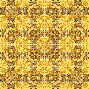 Italian ceramic tile pattern. Ethnic folk ornament - vector image