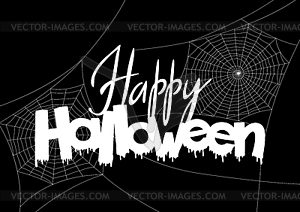 Background with black widow spiders - vector clipart