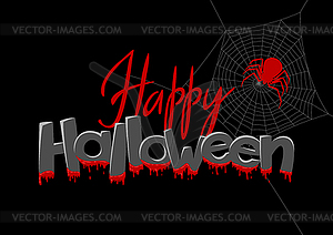 Background with black widow spiders - vector clipart