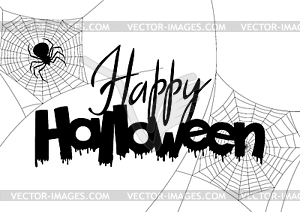 Background with black widow spiders - vector clipart / vector image