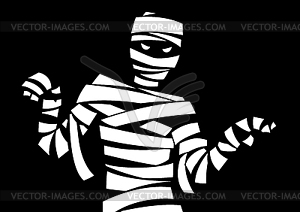 Scary mummy figure - vector image