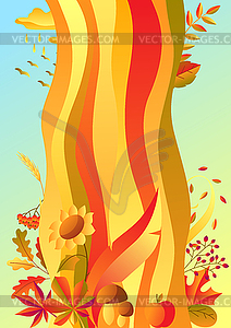 Background with stylized autumn items - vector clip art