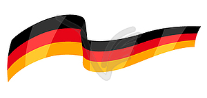 Banner of German flag colors - vector clipart