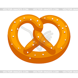 Fresh baked pretzel with salt - vector clip art