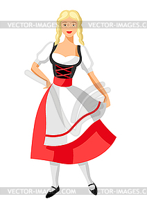 Girl in national costume of Germany - vector clipart