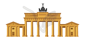 Brandenburg Gate in Berlin - vector clip art