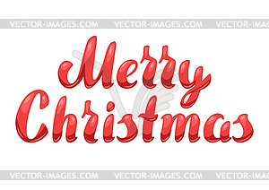 Merry Christmas lettering - vector clip art