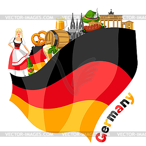 German background design. Germany national - vector clip art