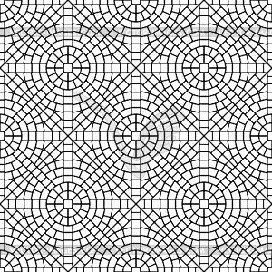 Ancient mosaic ceramic tile pattern - vector clip art