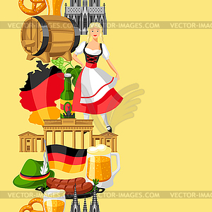 German seamless pattern. Germany national - vector image