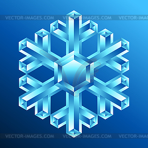 Crystal snowflake - vector clipart