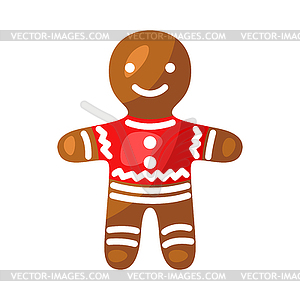 Gingerbread man - vector image