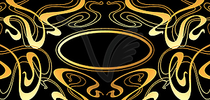 Frame with Art Nouveau ornament - vector image