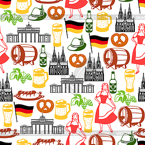 German seamless pattern. Germany national - vector image