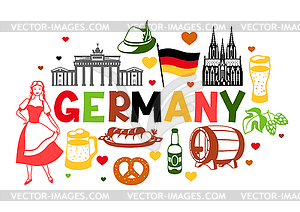 German background design. Germany national - vector clip art