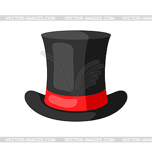 Black top hat - vector image