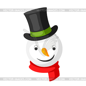 snowman face vector