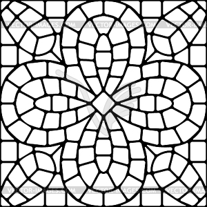 Mosaic ceramic tile pattern - vector image