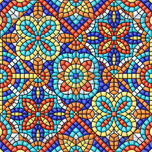 Mosaic ceramic tile pattern - vector image