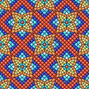 Mosaic ceramic tile pattern - vector image