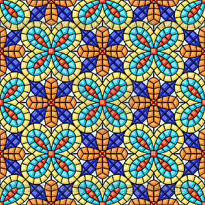 Mosaic ceramic tile pattern - vector clip art