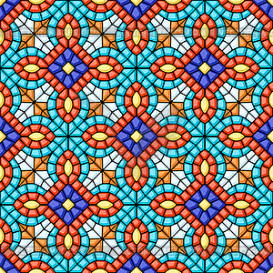 Mosaic ceramic tile pattern - royalty-free vector clipart