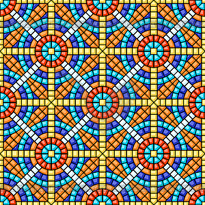 Mosaic ceramic tile pattern - vector image