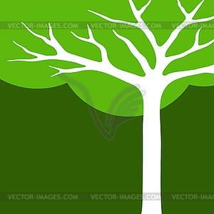 Spring or summer background with stylized trees - stock vector clipart