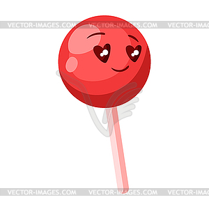 Cute candy in love. Valentine Day symbol - vector image