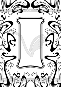 Frame with Art Nouveau ornament - vector clipart