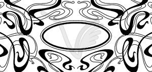 Frame with Art Nouveau ornament - vector clip art