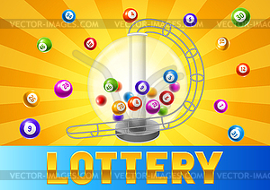 Бинго или лотерея с шарами и лотереей - клипарт в векторном формате