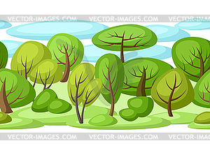 Spring or summer seamless pattern with stylized - vector image