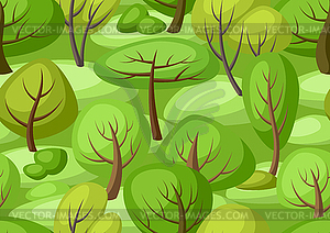 Spring or summer seamless pattern with stylized - vector clip art