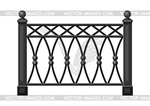 Metal forged fence - vector clipart