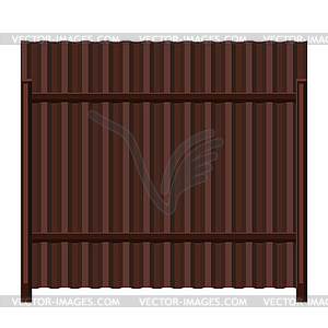 Металлический забор - векторное изображение EPS