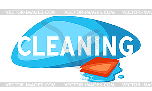 Housekeeping cleaning background - vector clipart / vector image