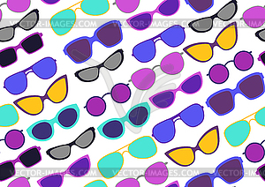 Seamless pattern with stylish sunglasses - vector clipart