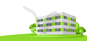Концепция зеленого дома - векторизованный клипарт