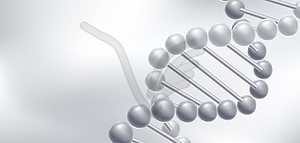 Background with DNA molecules structure - vector image
