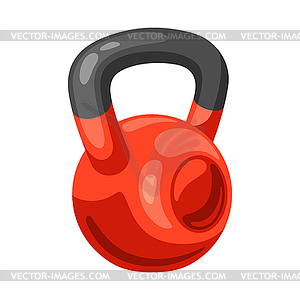 Athletic red kettlebell - vector clip art