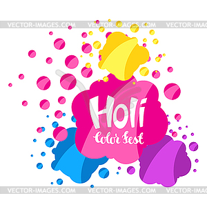 Happy Holi colorful background - royalty-free vector clipart