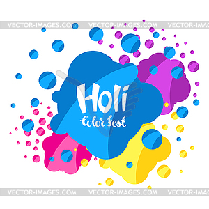 Happy Holi colorful background - vector image